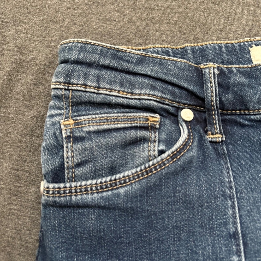 Pilcro Anthropologie Jeans Womens 29 High Rise Wide Leg Pintuck Denim - Picture 7 of 12